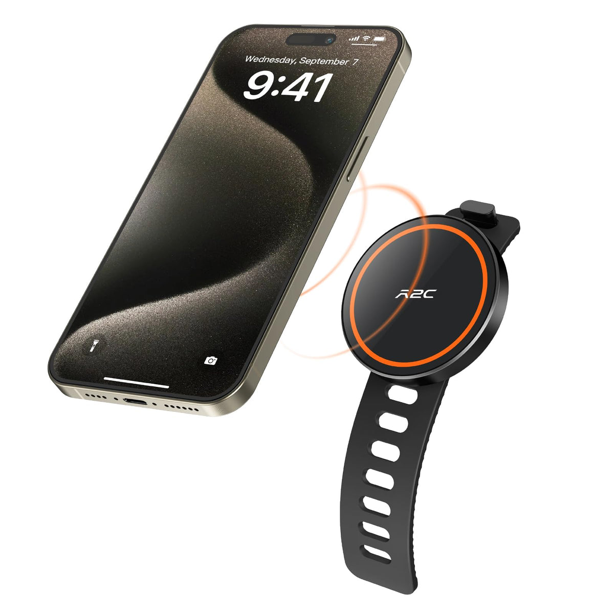 A2C Universal Magnetic Gym Bike Handlebar Phone Mount - Black NEW