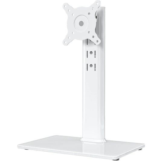 Hemudu White Tempered Glass Single LCD Monitor Stand Riser DEMO