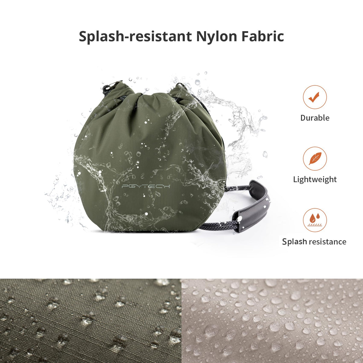 PGYTECH OneGo Drawstring Camera Bag Forest Green - Soft Case Size - NEW