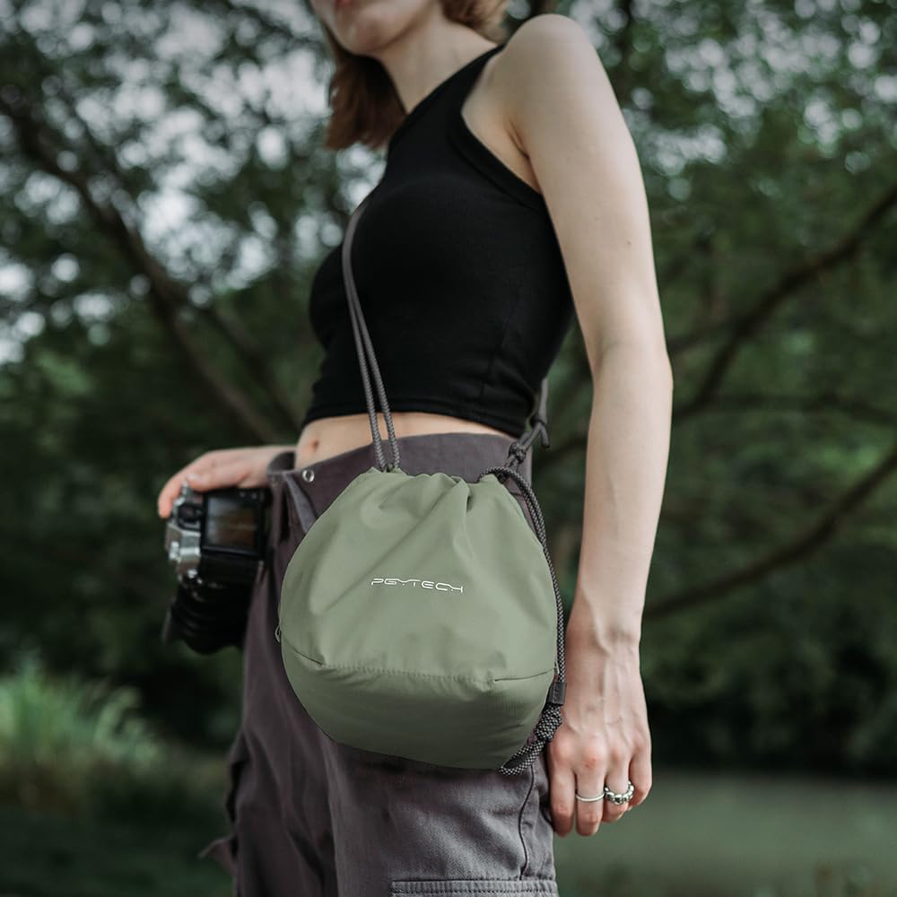 PGYTECH OneGo Drawstring Camera Bag Forest Green - Soft Case Size - NEW