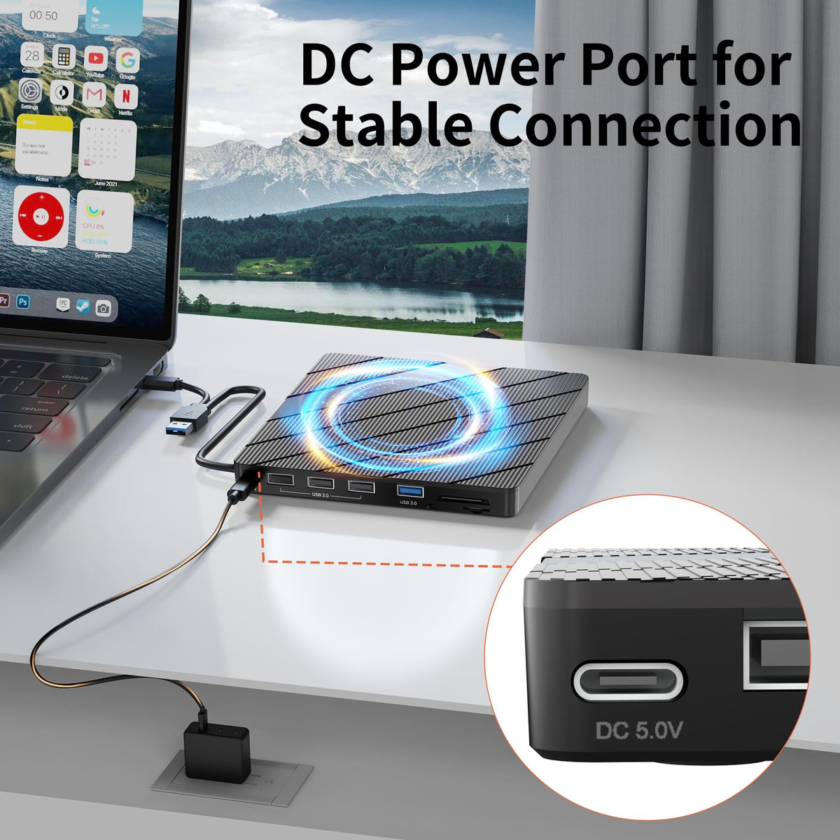 Alxum External CD DVD Drive USB 3.0 Portable RW Burner Black NEW