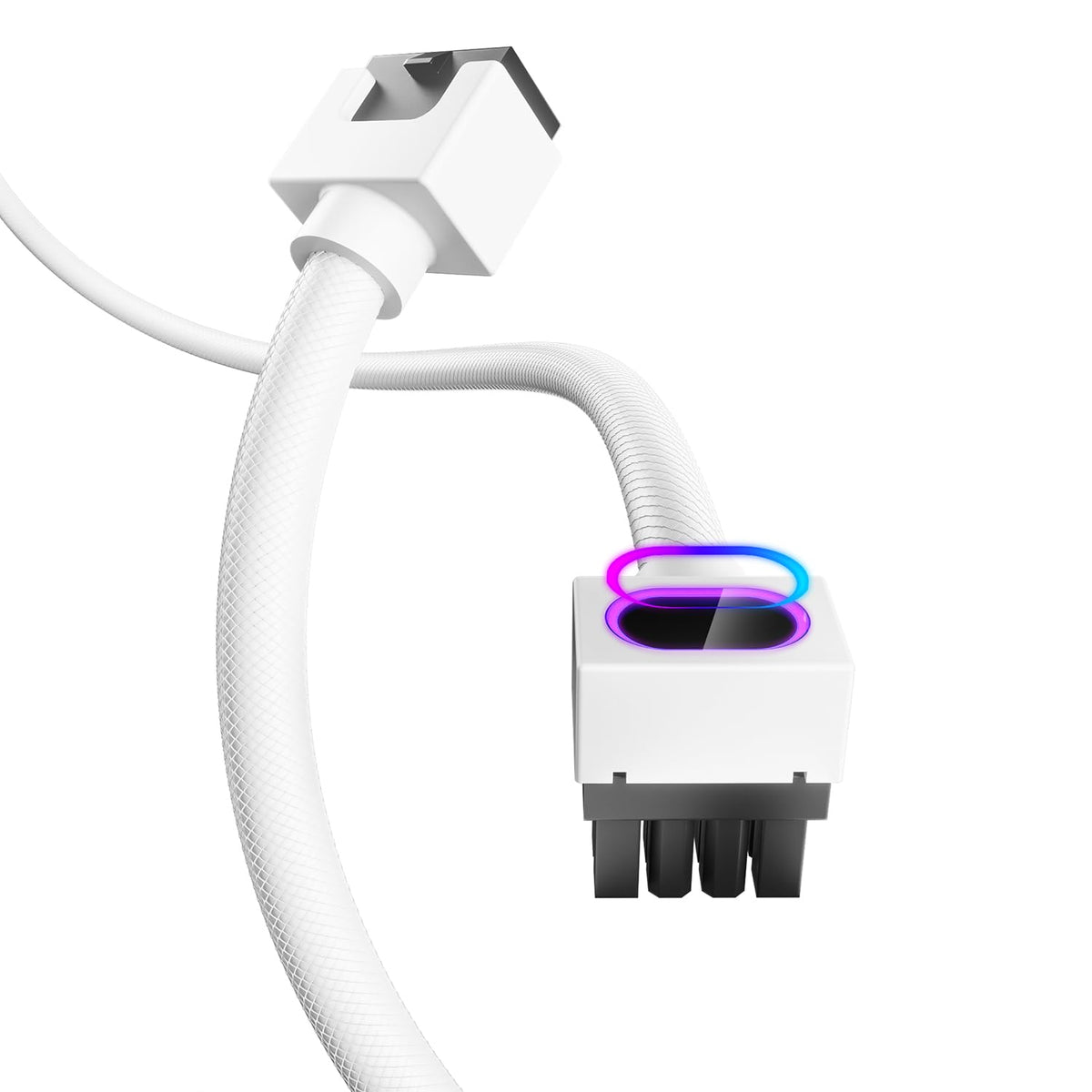 AsiaHorse 8 Power Cords Pin GPU Extension Cable ARGB White 90 Degree NEW