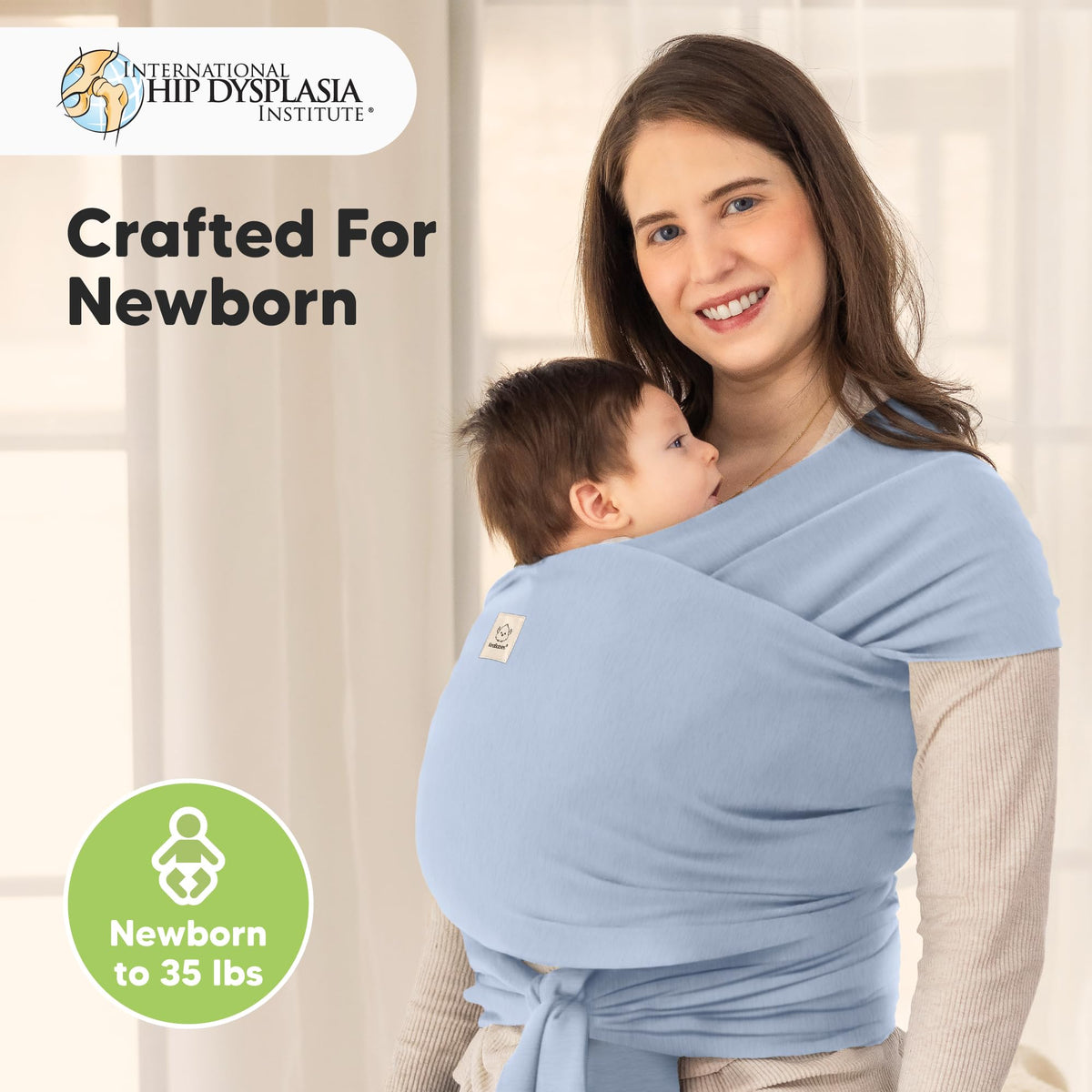 KeaBabies Baby Wrap Carrier All in 1 Powder Blue One Size Sling Size One NEW