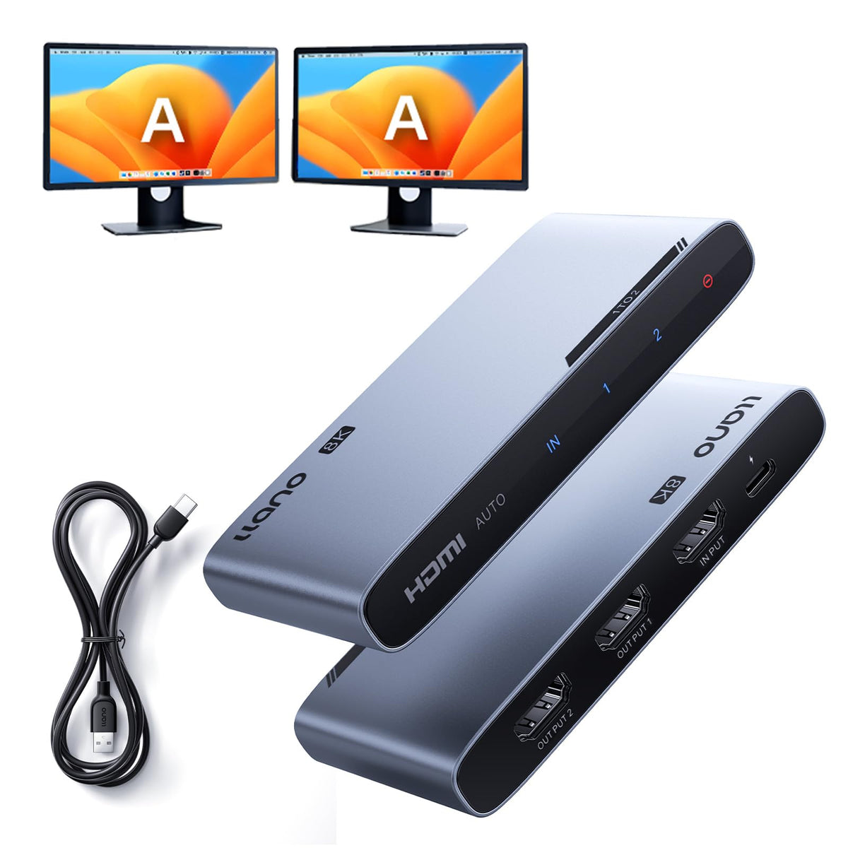 Llano Silver Splitters HDMI Splitter 2.1 8K 60Hz 4K 120Hz Pro Grade NEW