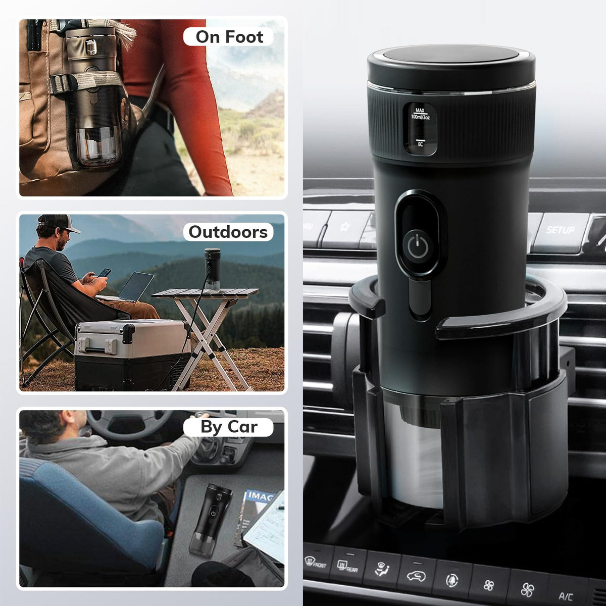 Portable Mini Espresso Coffee Maker 100W Black 100ml Machine NEW