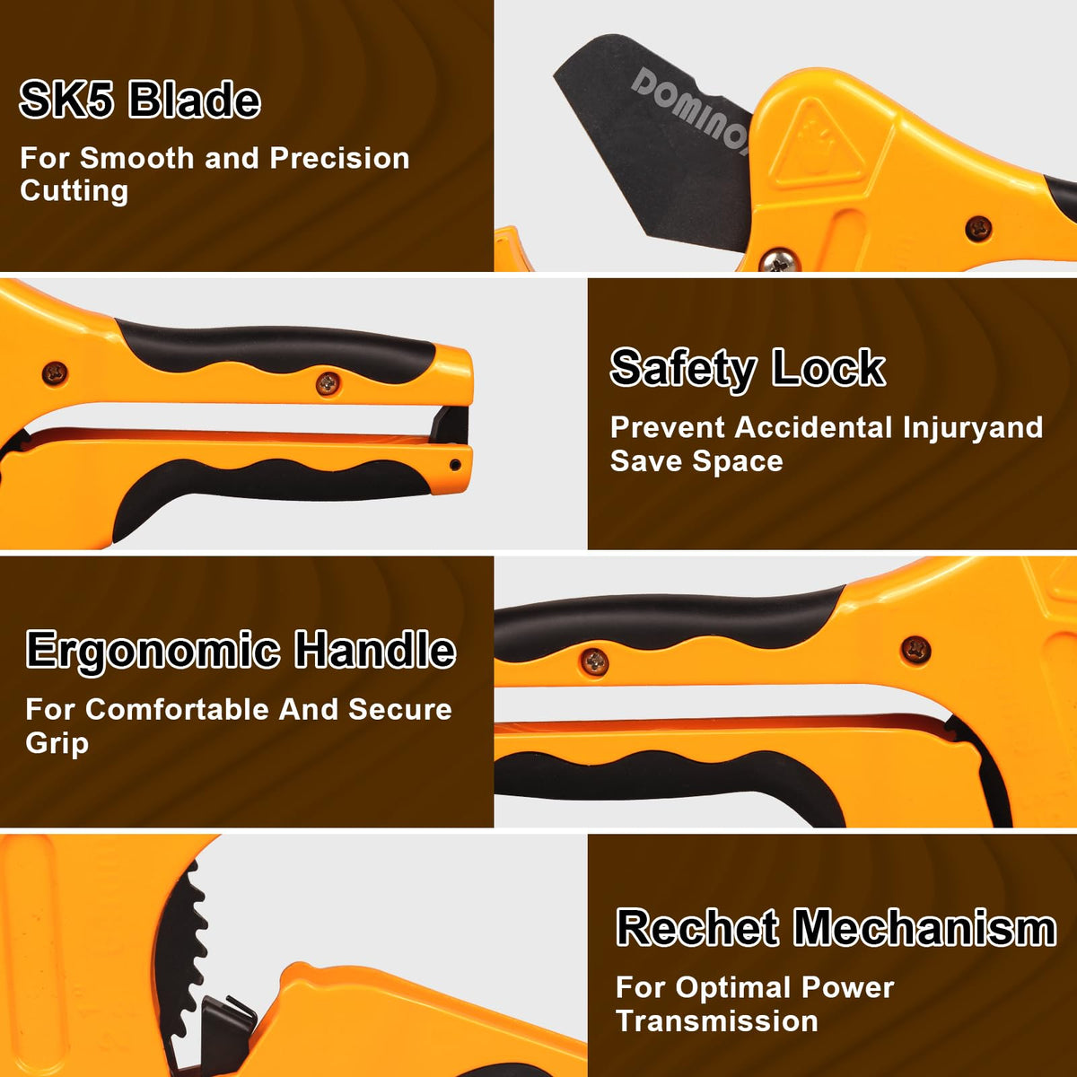 2-1/2" Yellow PVC Pipe Cutter Hand Tool | 64mm Professional Grade DEMO
