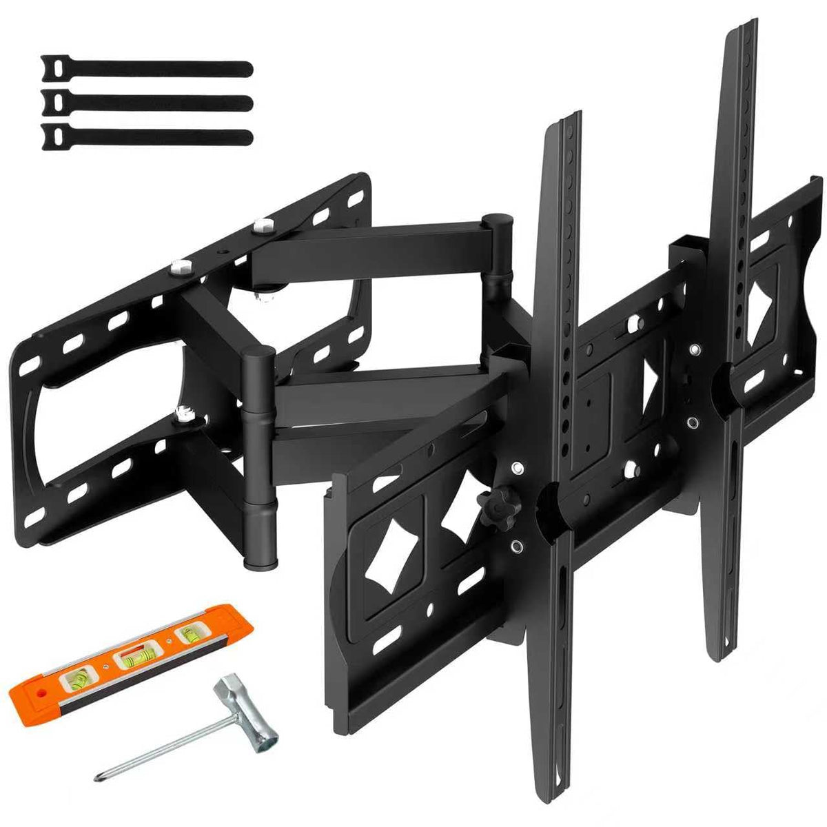 Midook TV Wall Mount Swivel Tilt Articulating Dual Arms - Black NEW