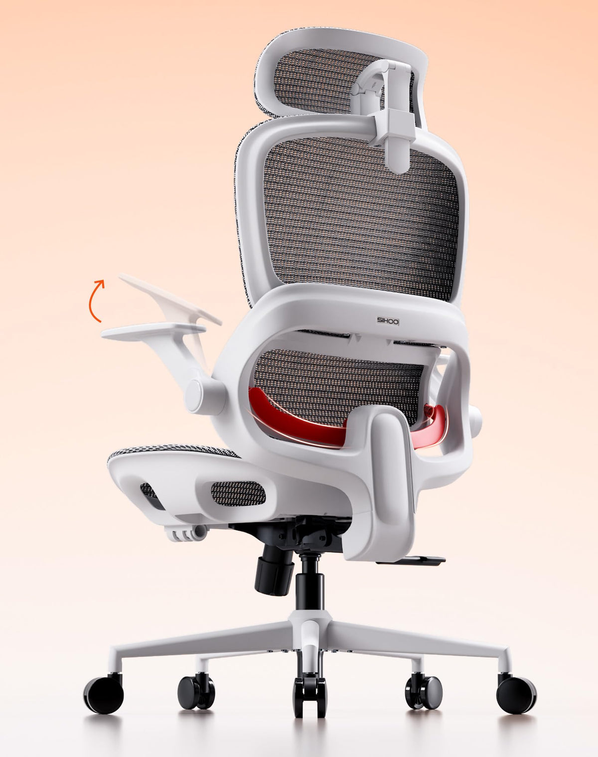 SIHOO B100 Ergonomic Mesh Office Desk Chair White Standard DEMO