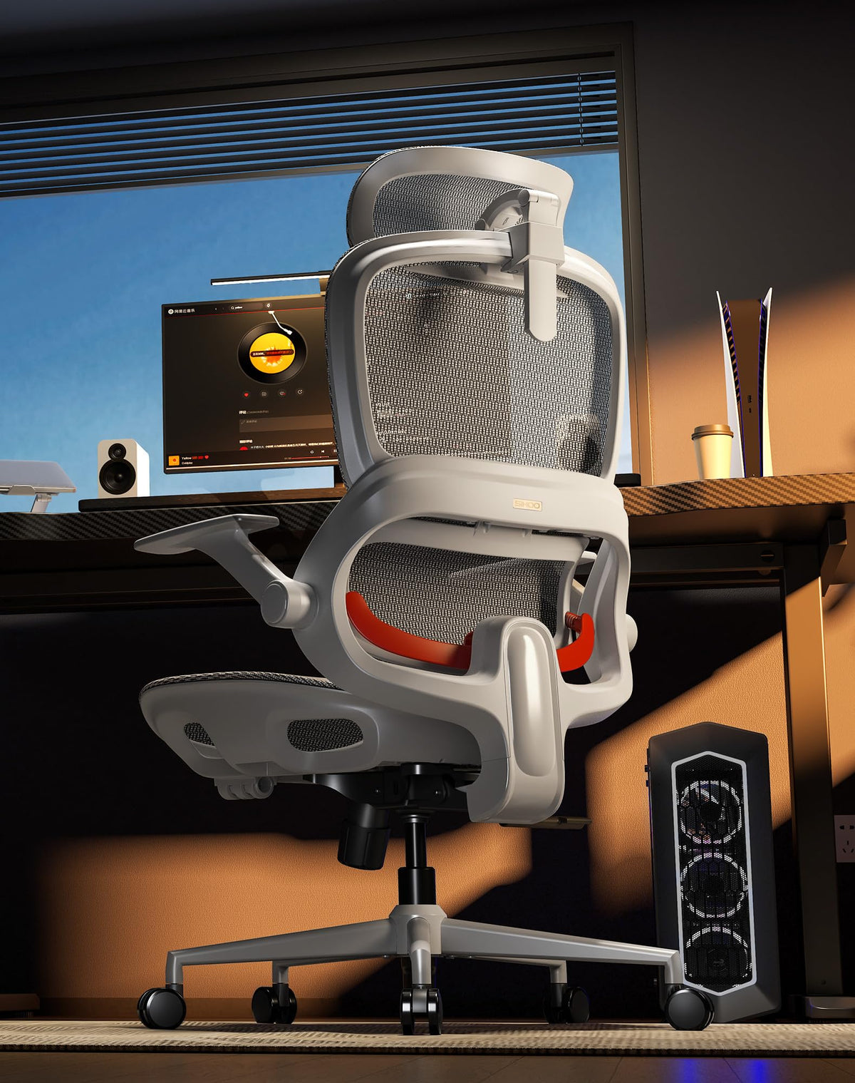 SIHOO B100 Ergonomic Mesh Office Desk Chair White Standard DEMO