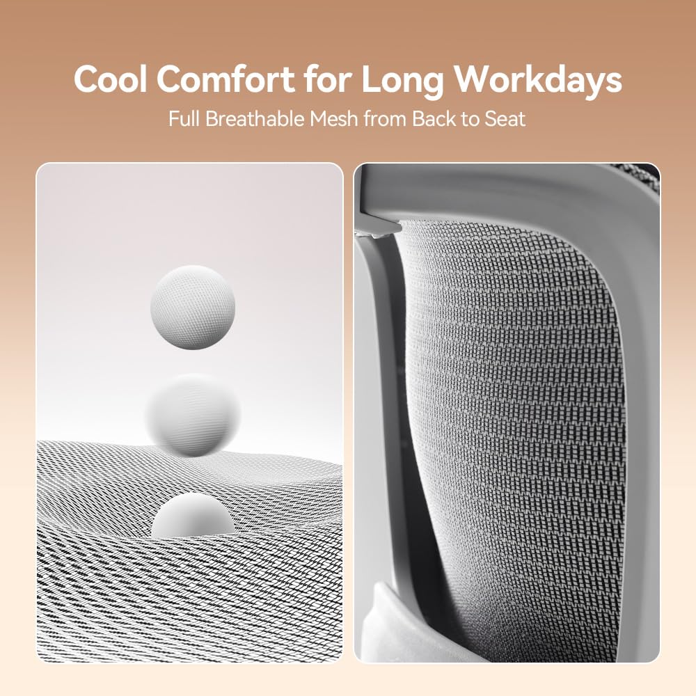 SIHOO B100 Ergonomic Mesh Office Desk Chair White Standard DEMO