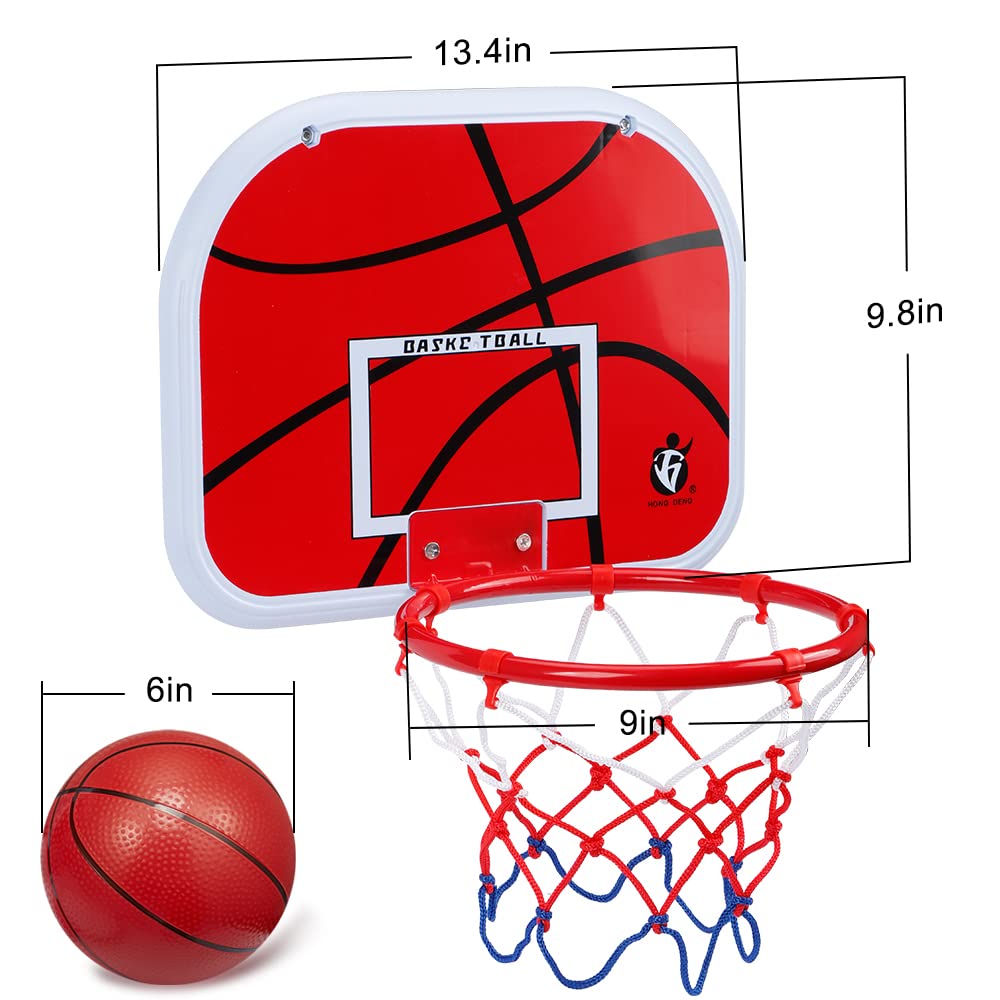 Red Basketball Hoop Set Over The Door Adjustable Height DEMO
