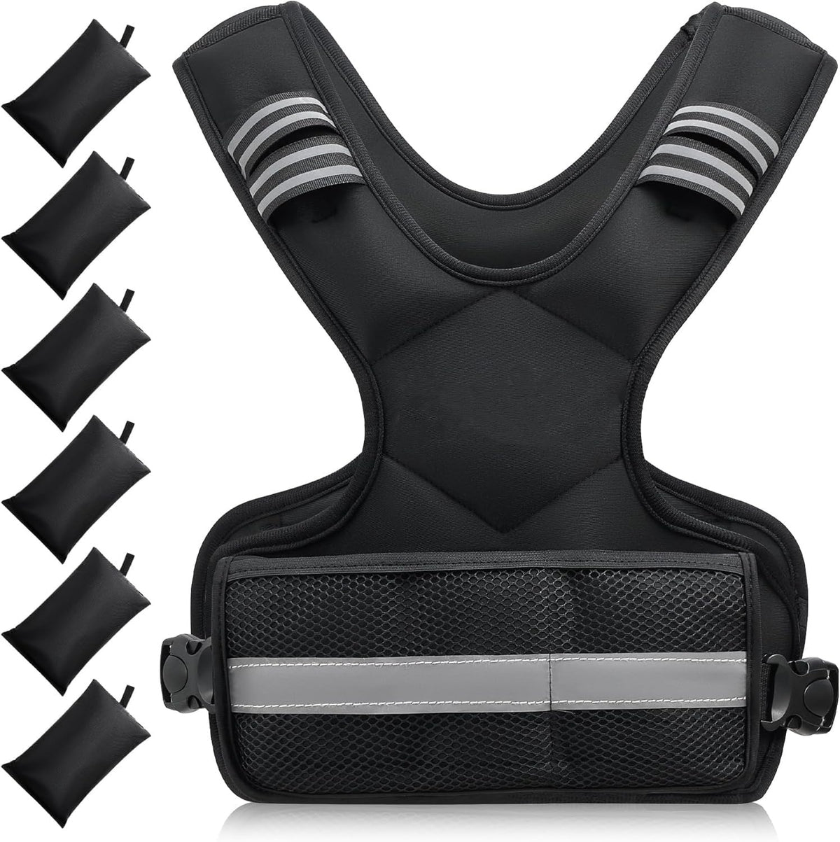Weight Vest Black 6-10KG Ironsand Training Fitness Gear Size 6-10KG DEMO