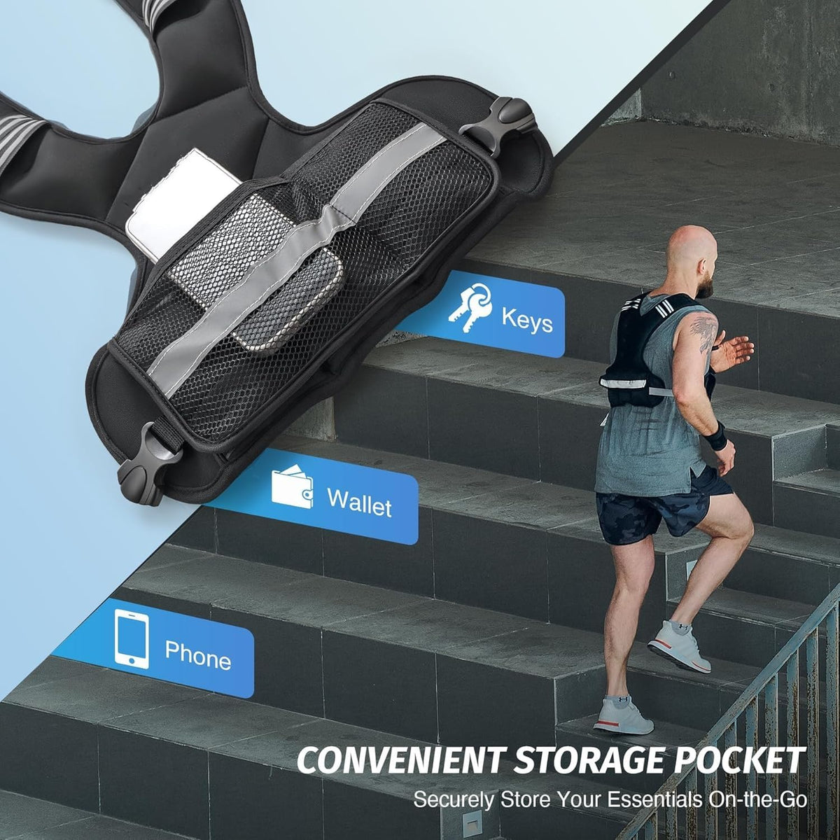 Weight Vest Black 6-10KG Ironsand Training Fitness Gear Size 6-10KG DEMO