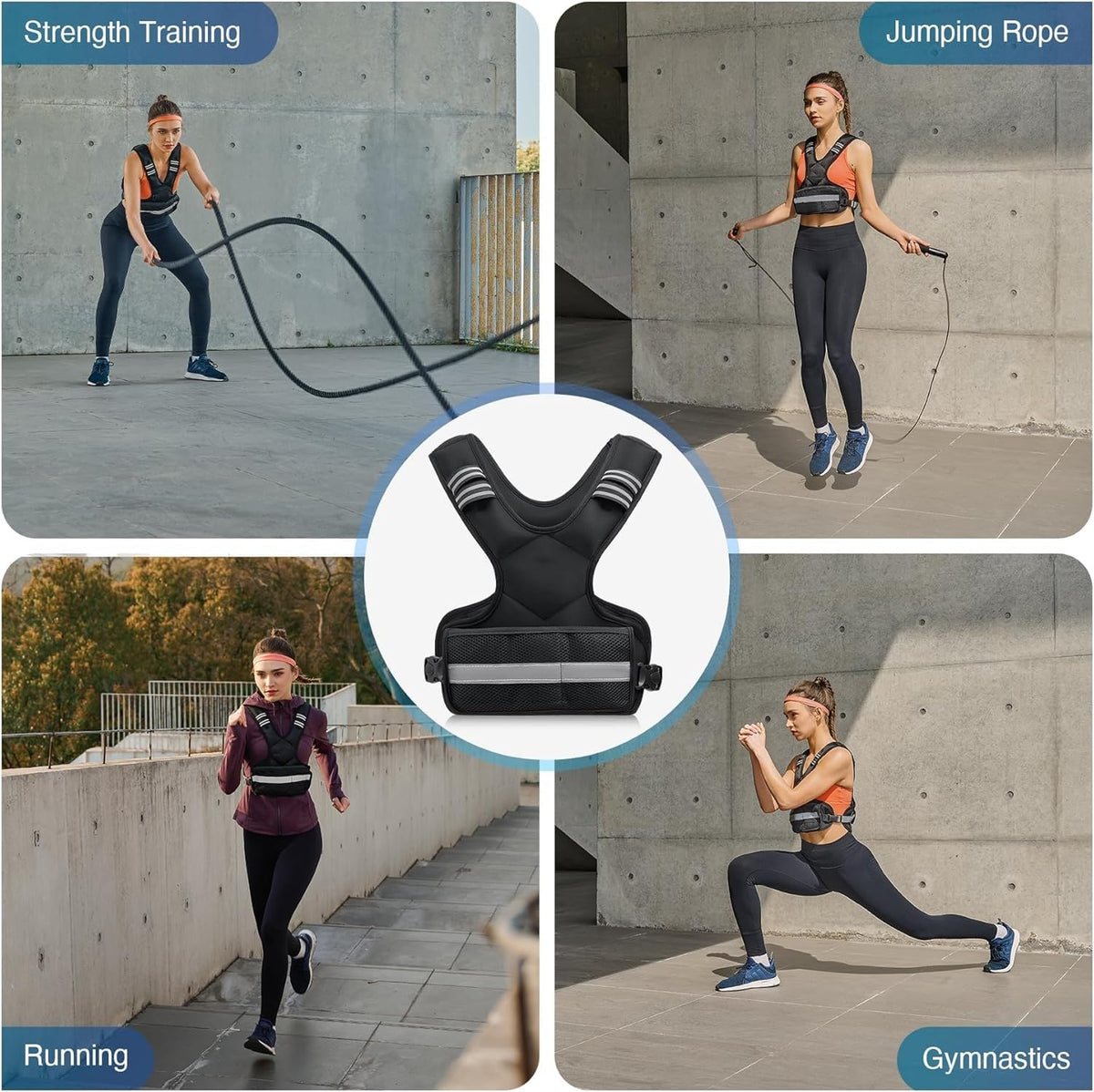 Weight Vest Black 6-10KG Ironsand Training Fitness Gear Size 6-10KG DEMO