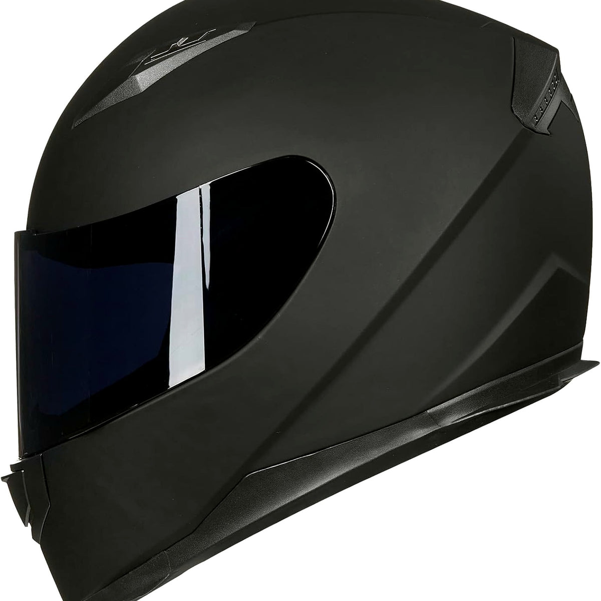 ILM Full Face Motorcycle Helmet Matte Black Visor Small Size DEMO