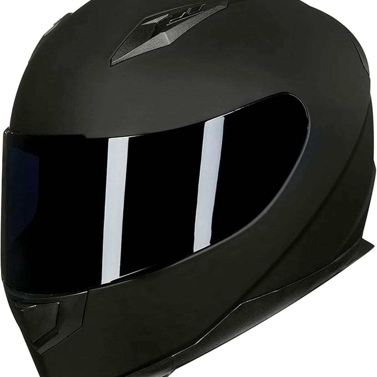 ILM Full Face Motorcycle Helmet Matte Black Visor Small Size DEMO