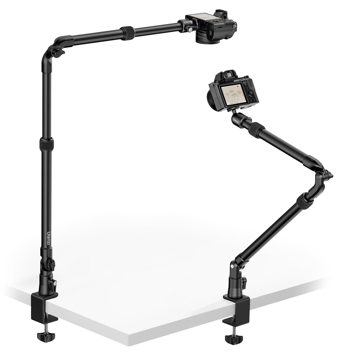 ULANZI ZJ02 Black Aluminum Overhead Camera Desk Mount Adjustable DEMO
