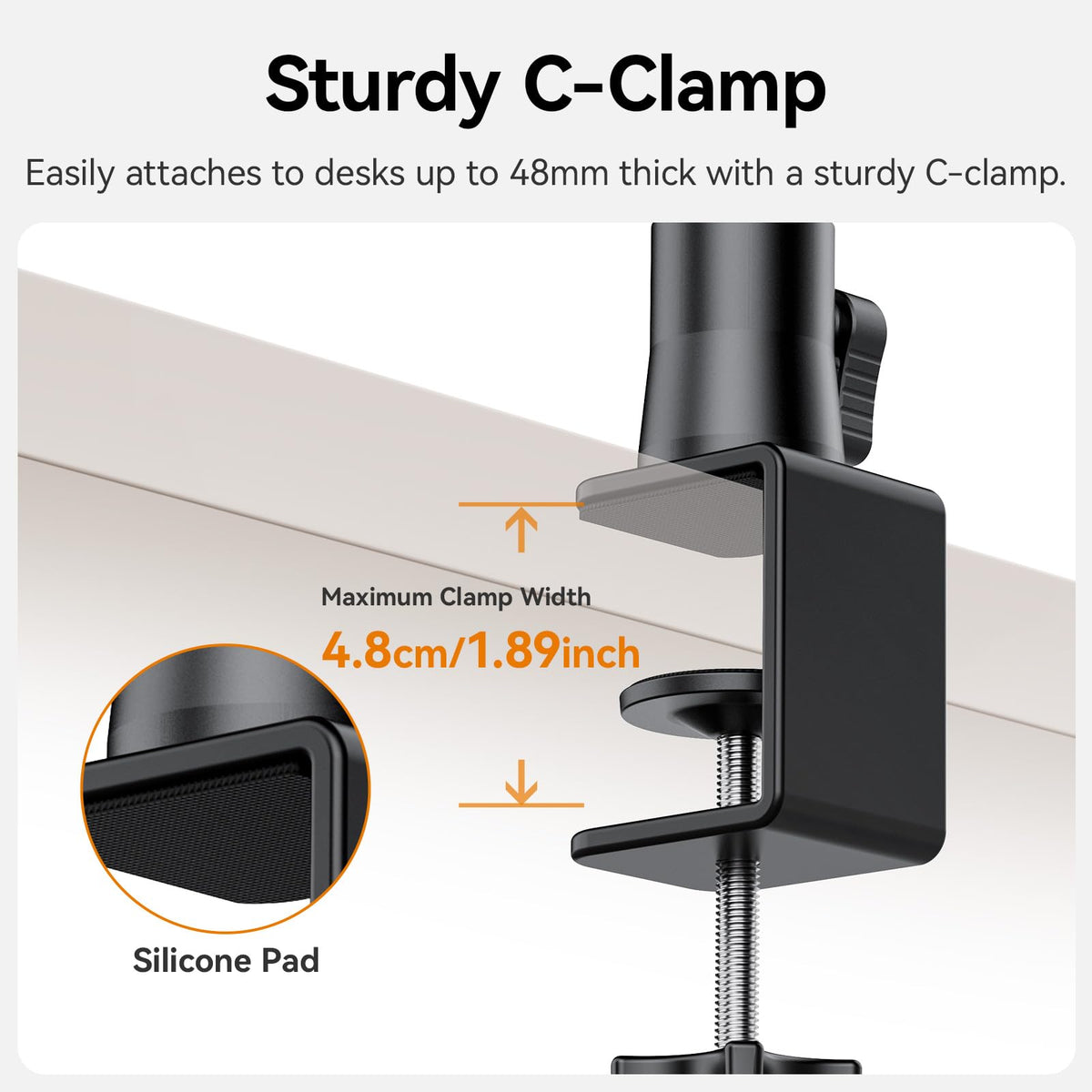 ULANZI ZJ02 Black Aluminum Overhead Camera Desk Mount Adjustable DEMO