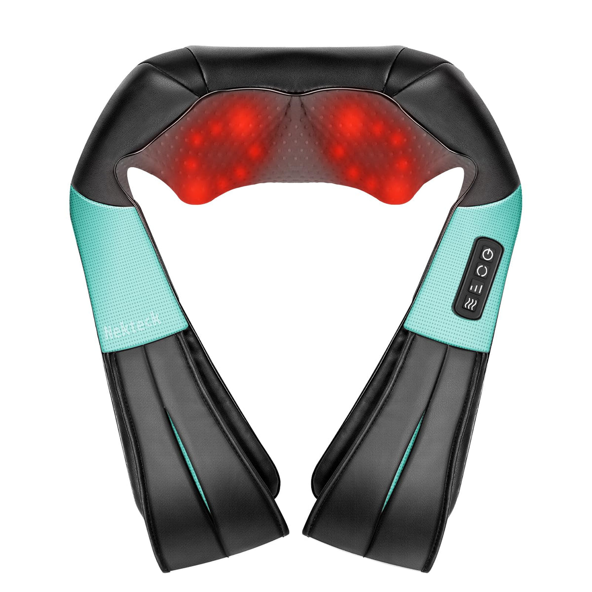 Nekteck Shiatsu Neck Massager with Heat - Pain Relief Black Mint NEW