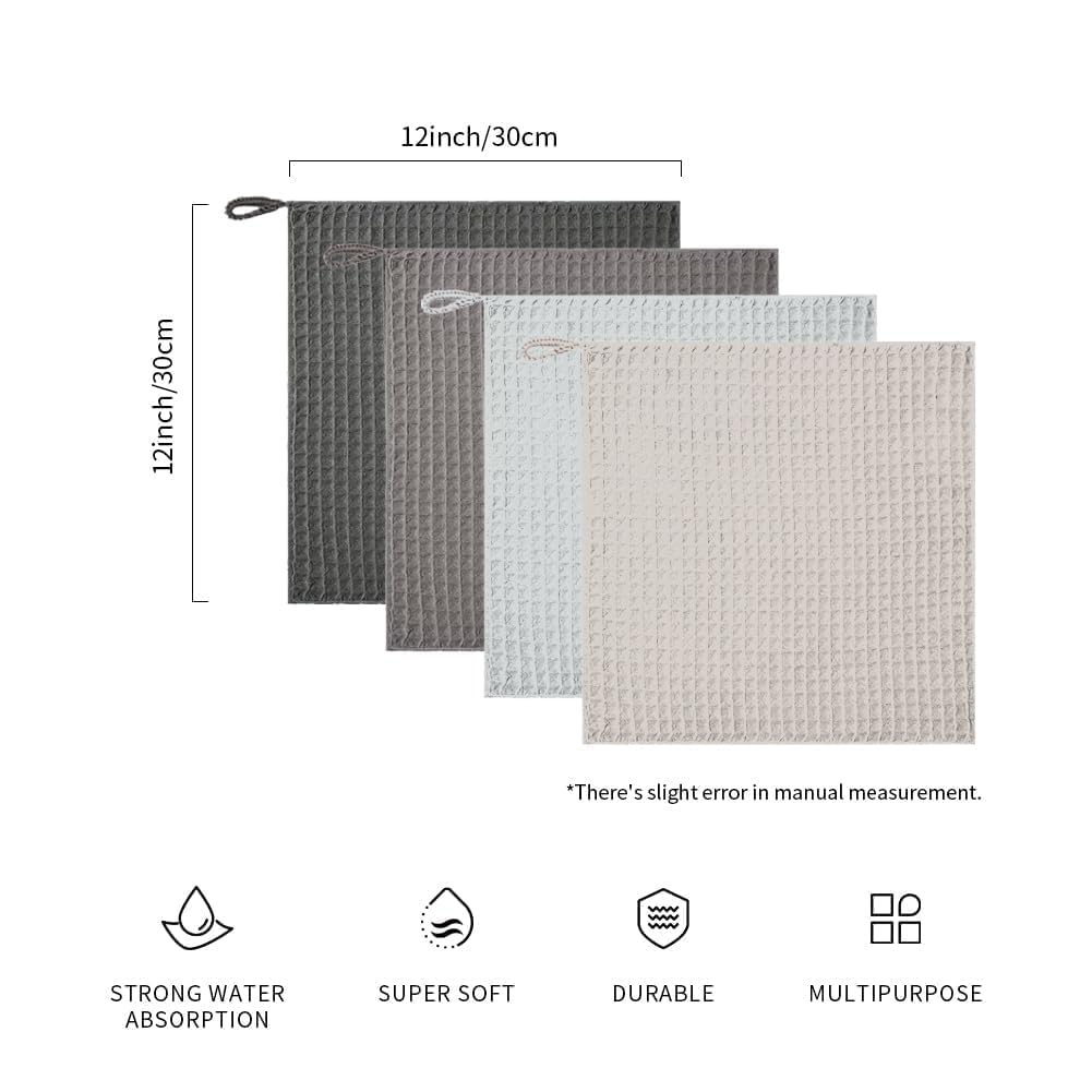 watchget Microfiber Cleaning Cloths 12"x12" Multicoloured 4 Pack Size NEW