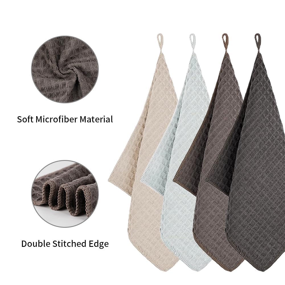 watchget Microfiber Cleaning Cloths 12"x12" Multicoloured 4 Pack Size NEW