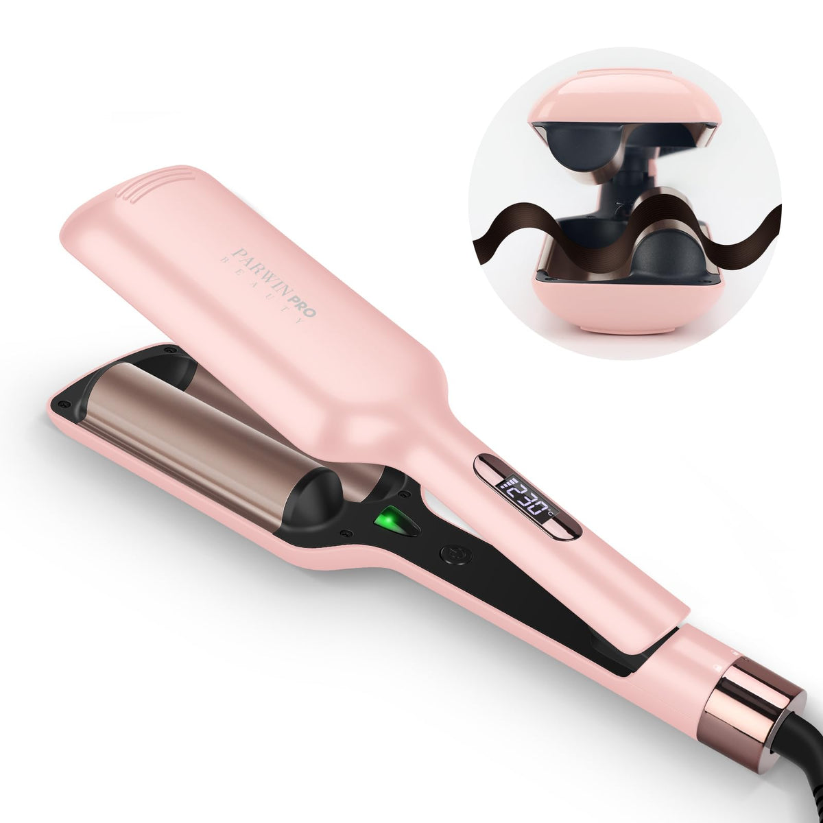 PARWIN PRO Wavers BEAUTY 32mm Ceramic Tourmaline Hair Waver Pink Size 32mm NEW
