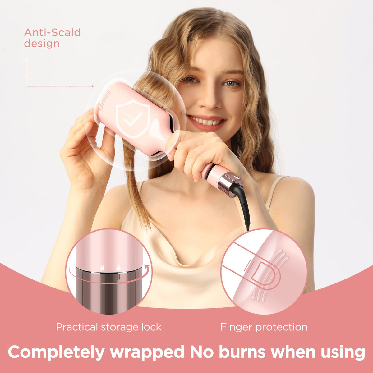 PARWIN PRO Wavers BEAUTY 32mm Ceramic Tourmaline Hair Waver Pink Size 32mm NEW