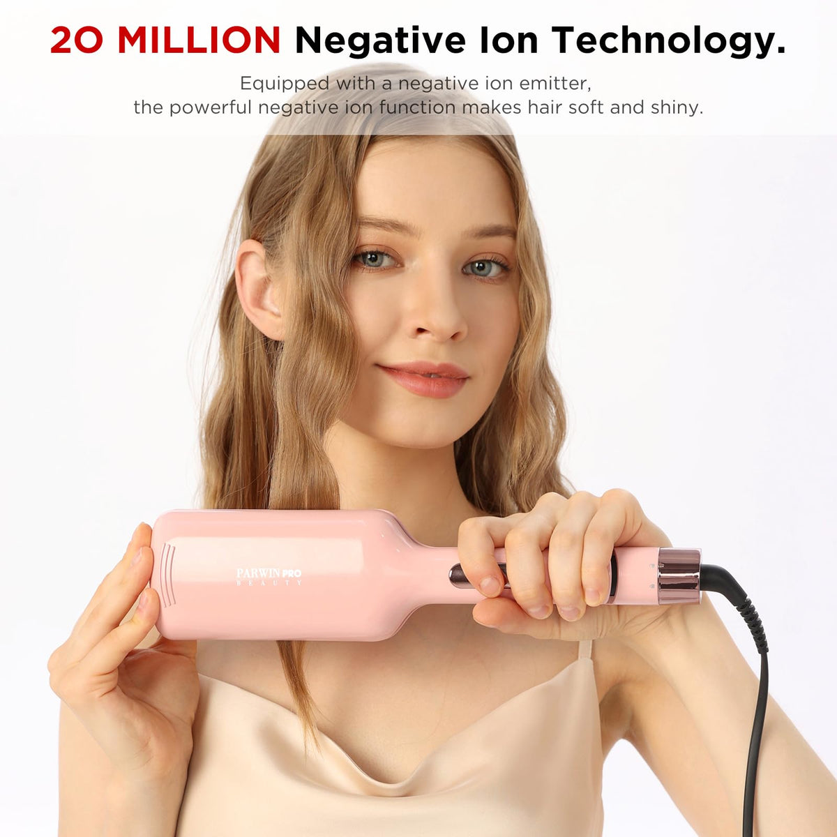 PARWIN PRO Wavers BEAUTY 32mm Ceramic Tourmaline Hair Waver Pink Size 32mm NEW