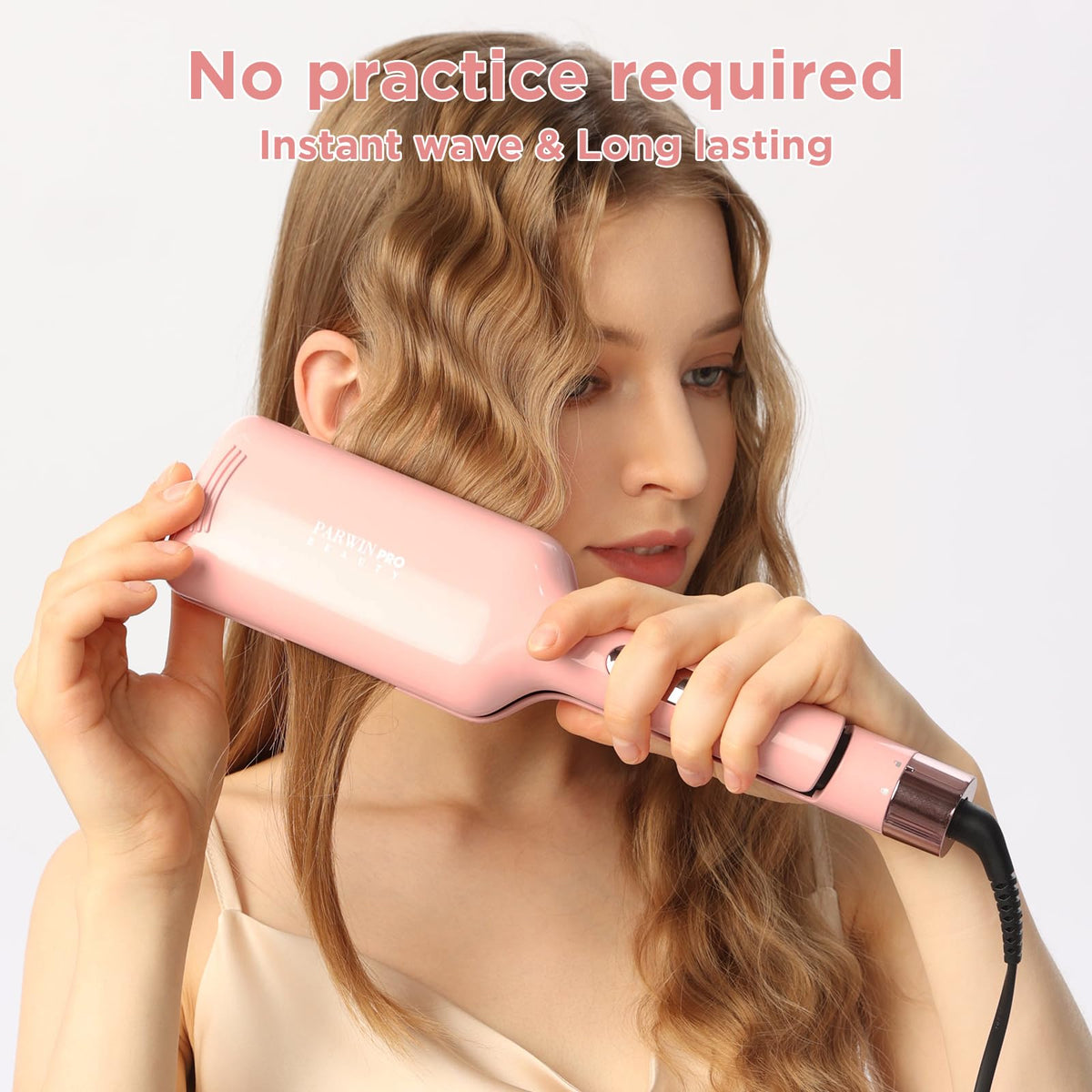 PARWIN PRO Wavers BEAUTY 32mm Ceramic Tourmaline Hair Waver Pink Size 32mm NEW