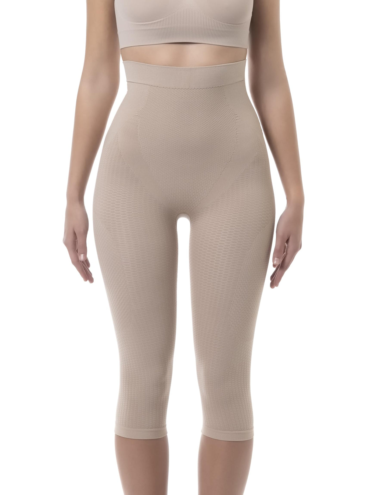 Farmacell Nude Shapewear Capri Leggings Tummy Control L/XL NEW