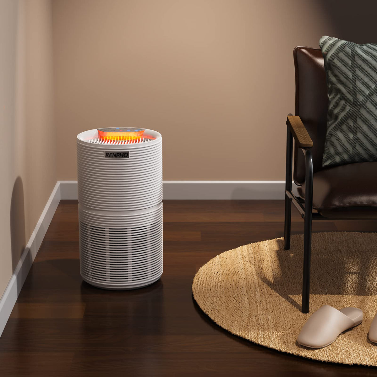 RENPHO Air Purifier for Large Rooms HEPA Carbon Filter White NEW