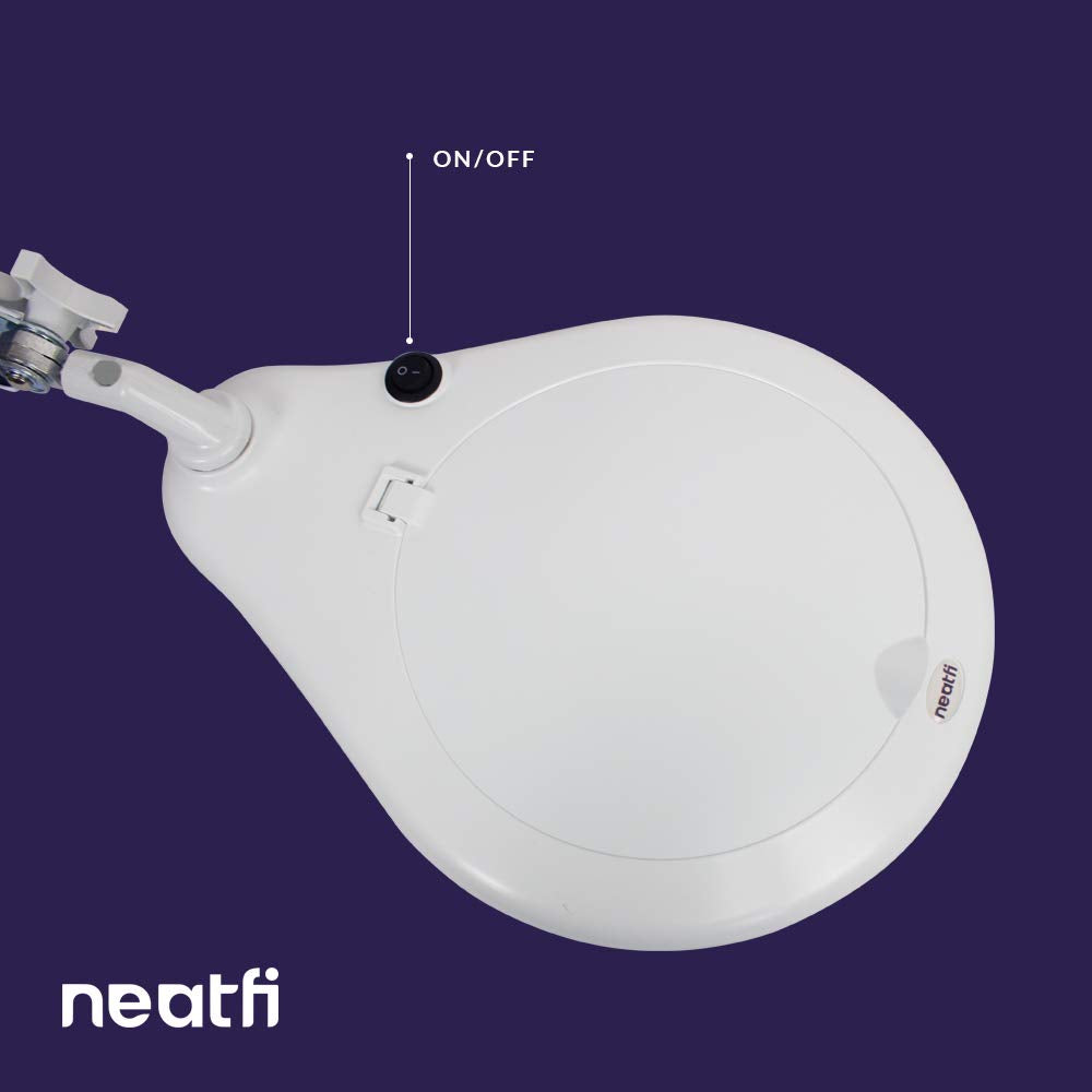 Neatfi Elite LED Magnifying Lamp with 18cm Glass Lens - White NEW