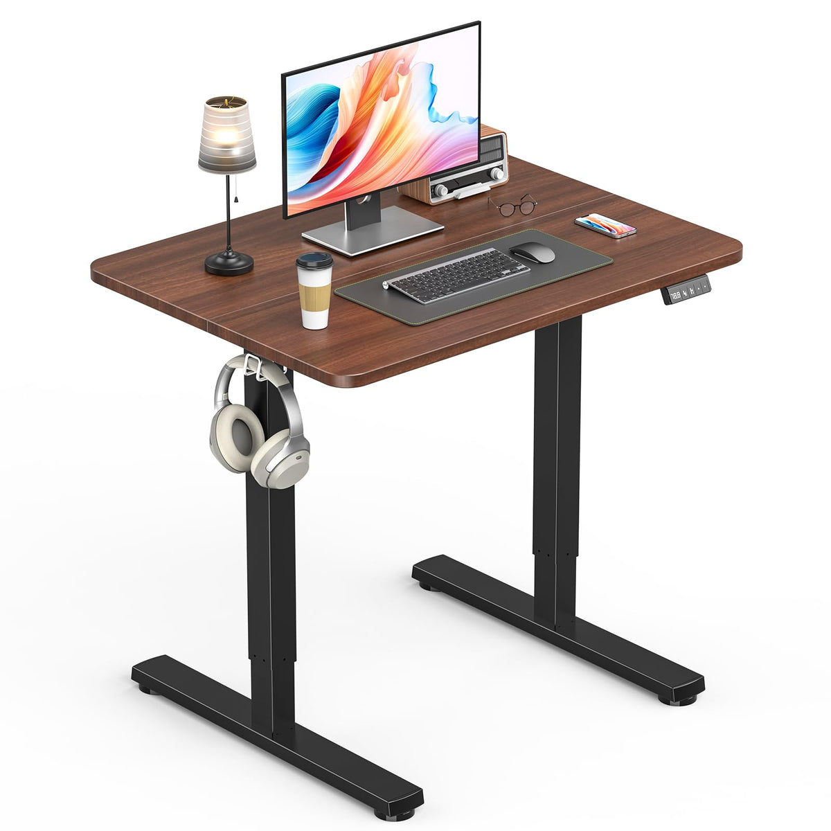 Zontera 80x60CM Desks Standing Desk Dark Oak Home Office Workstation Size DEMO