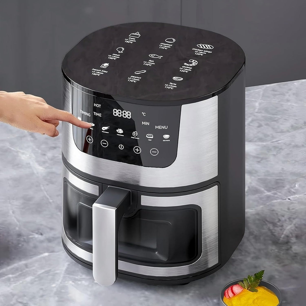 Digital Air Fryers Fryer 7L Black with Window - Bake Toast Function NEW