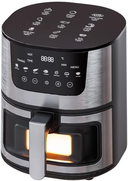 Digital Air Fryers Fryer 7L Black with Window - Bake Toast Function NEW