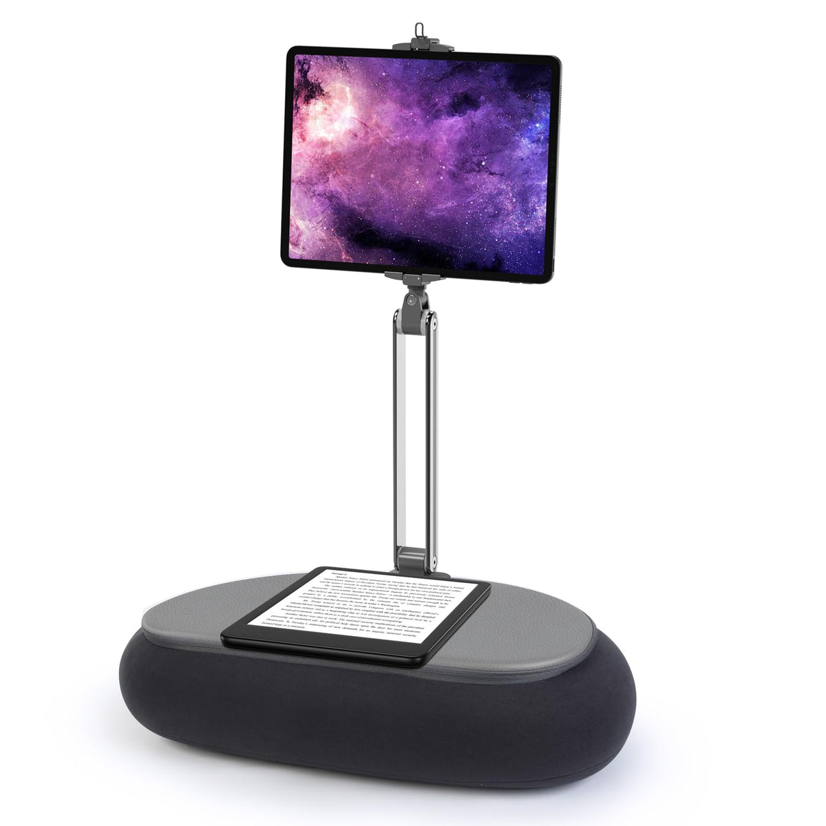 Elitehood Adjustable Stands Tablet Pillow Stand for Reading in Bed Grey NEW