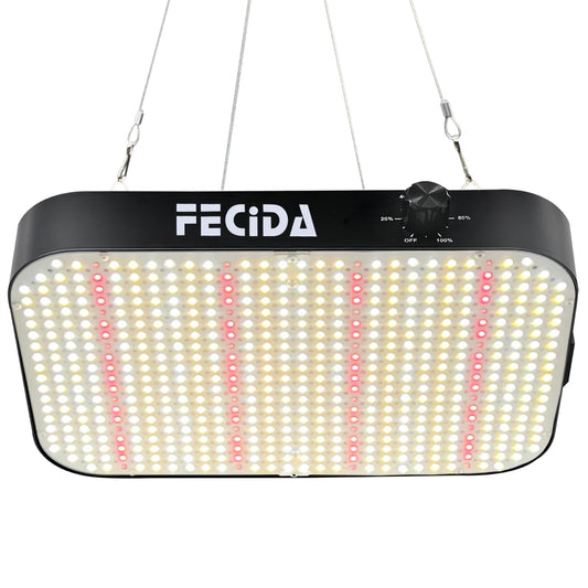 FECiDA Dimmable LED Grow Light 6000 Lumen Indoor Growing Lamp Black NEW