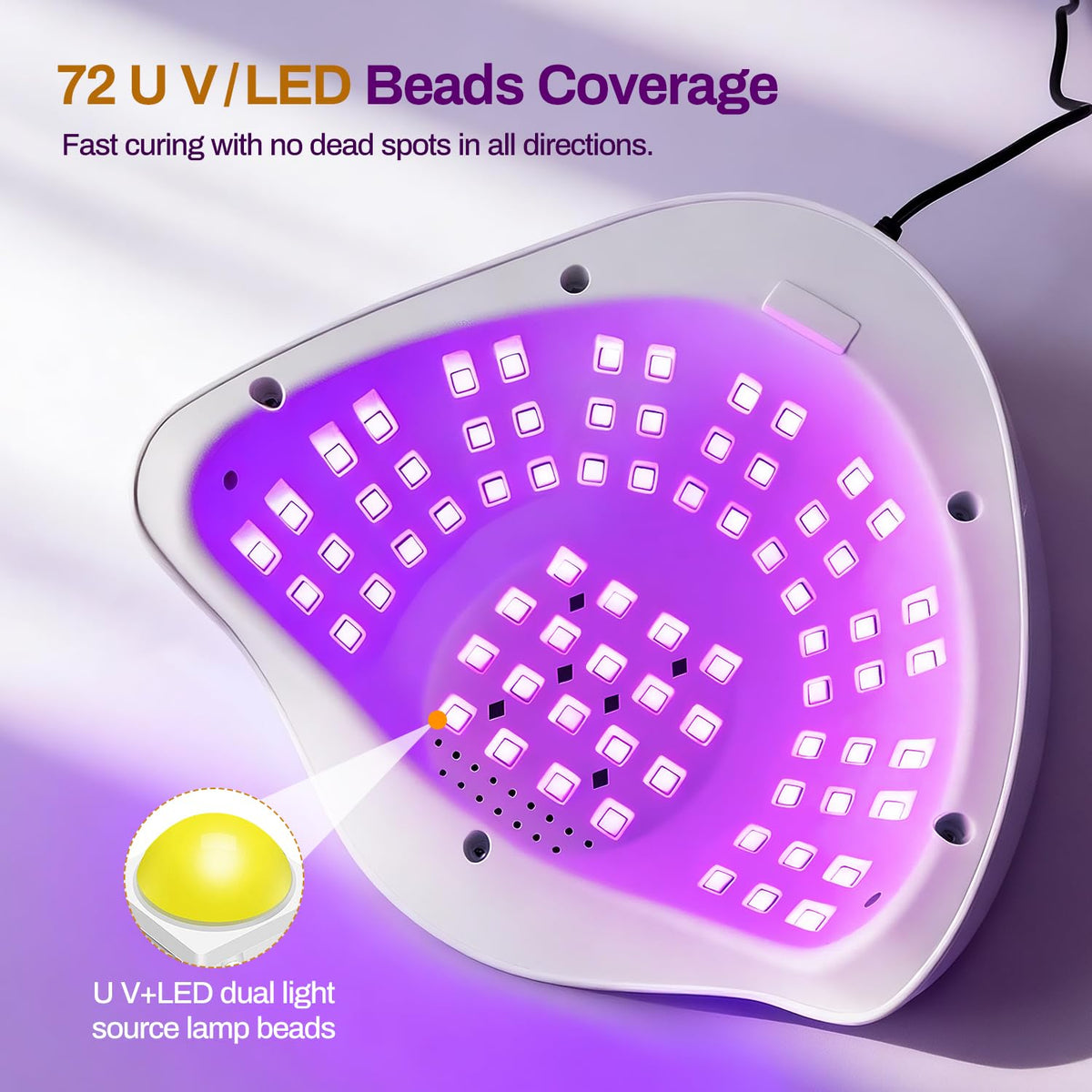 JODSONE 320W UV LED Nail Lamp High Power Gel Polish Curing White DEMO