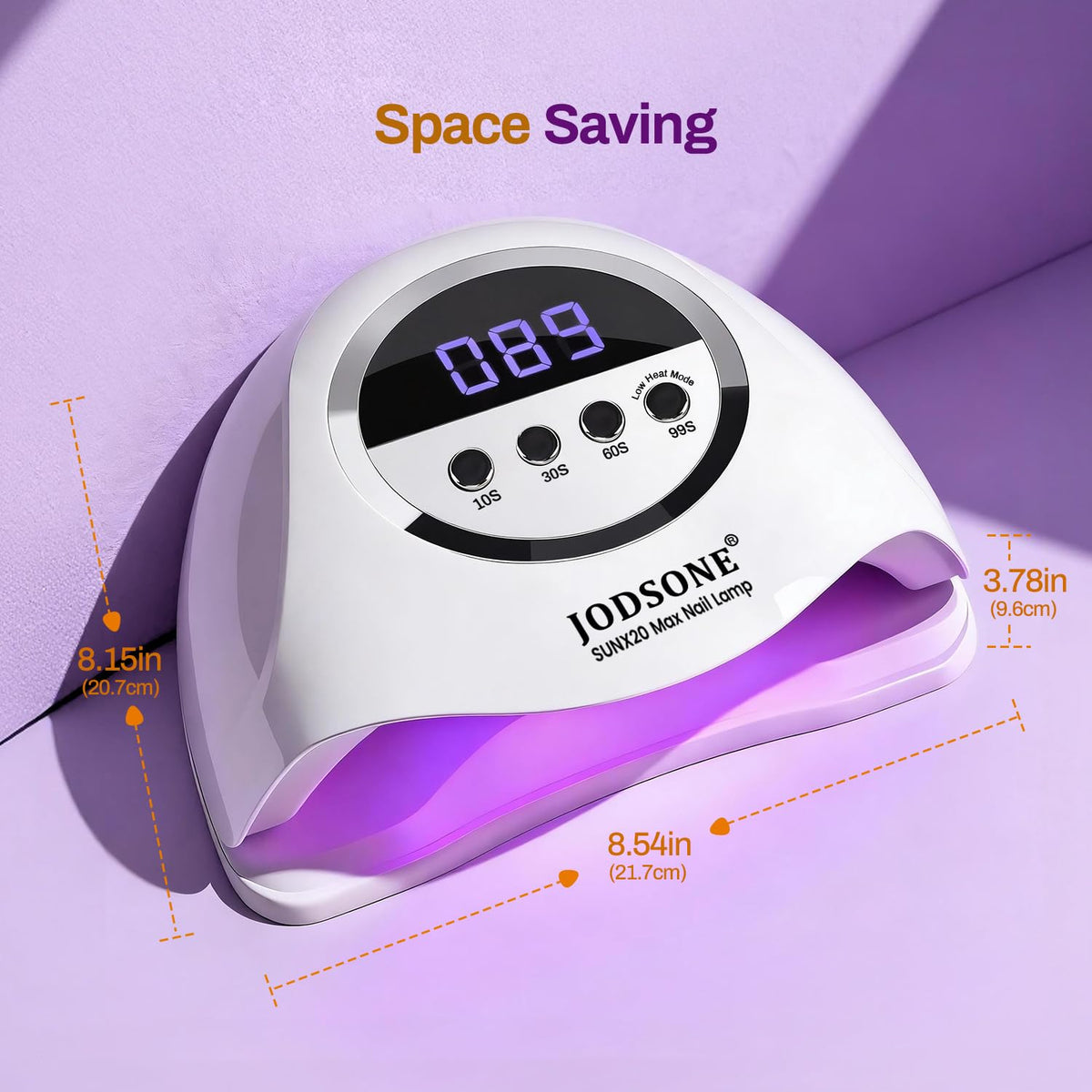 JODSONE 320W UV LED Nail Lamp High Power Gel Polish Curing White DEMO