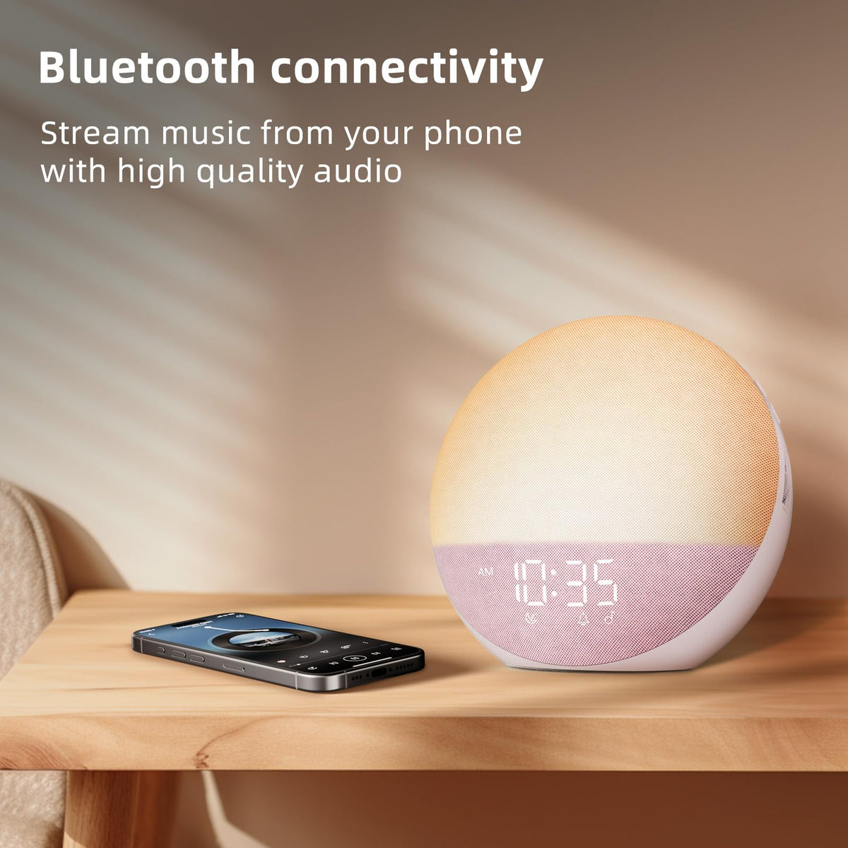 Pink Sleep Soother Sunrise Alarm Clock with White Noise Machine NEW