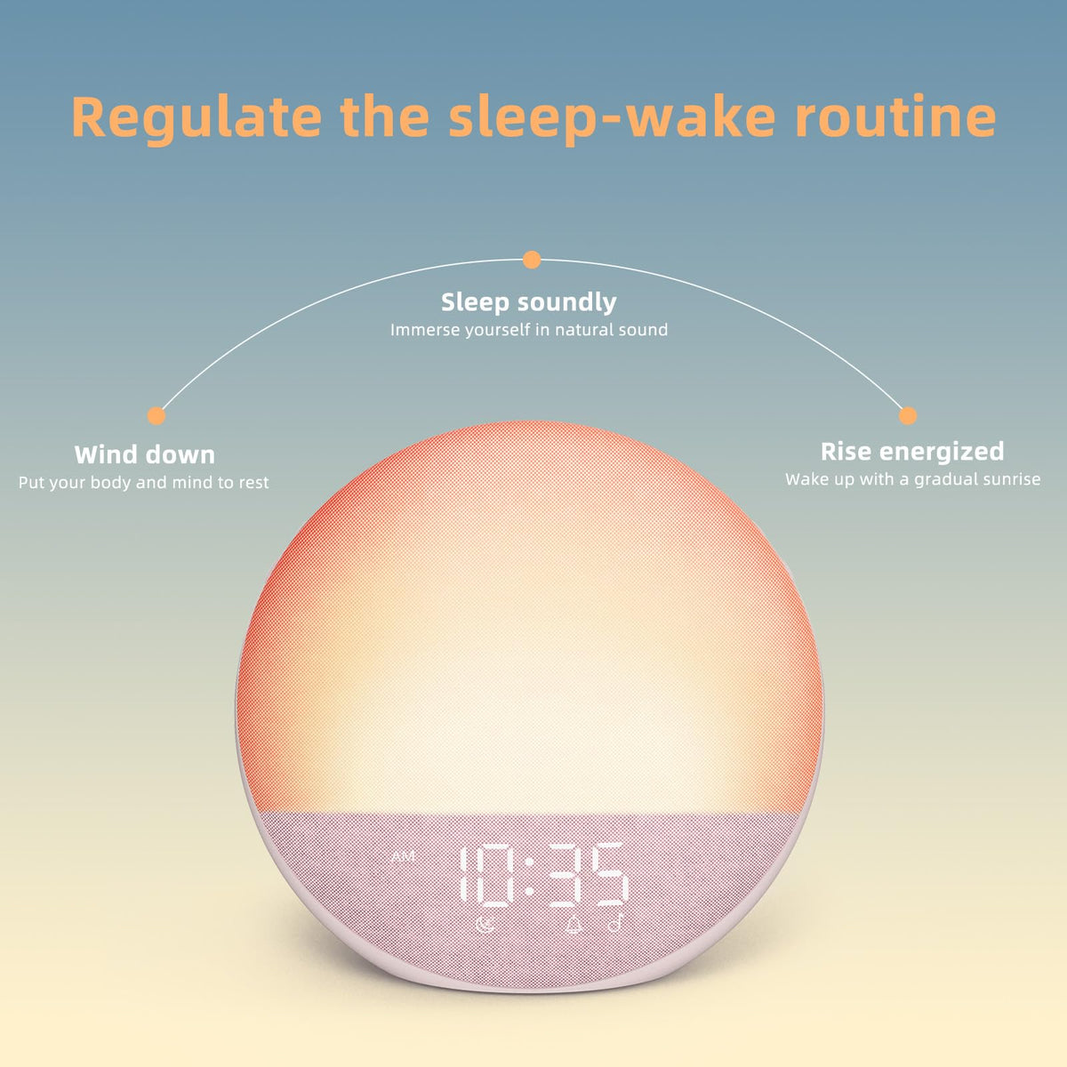 Pink Sleep Soother Sunrise Alarm Clock with White Noise Machine NEW