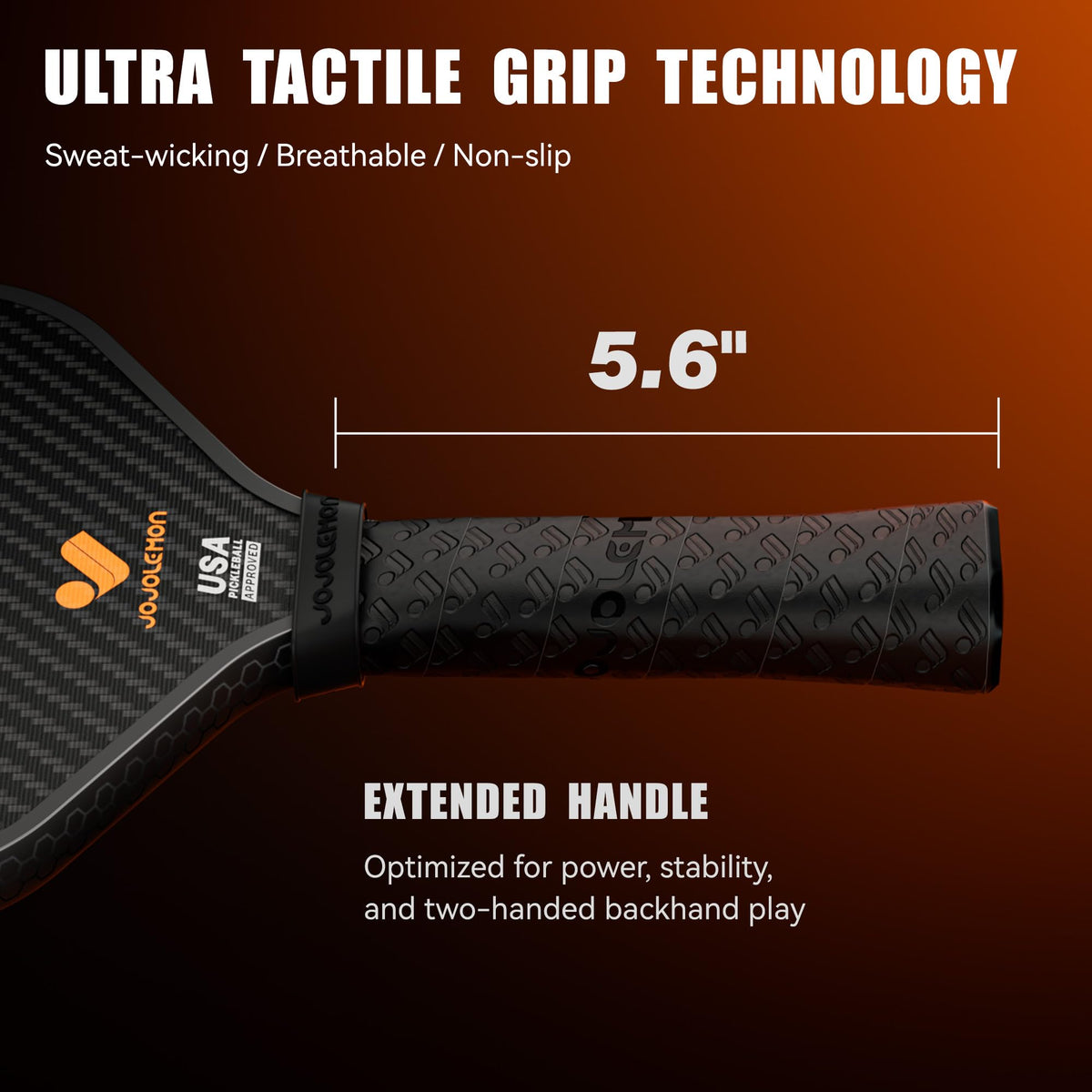 Jojolemon Pickleball Paddles 3K Carbon Fiber 16mm Core Black NEW