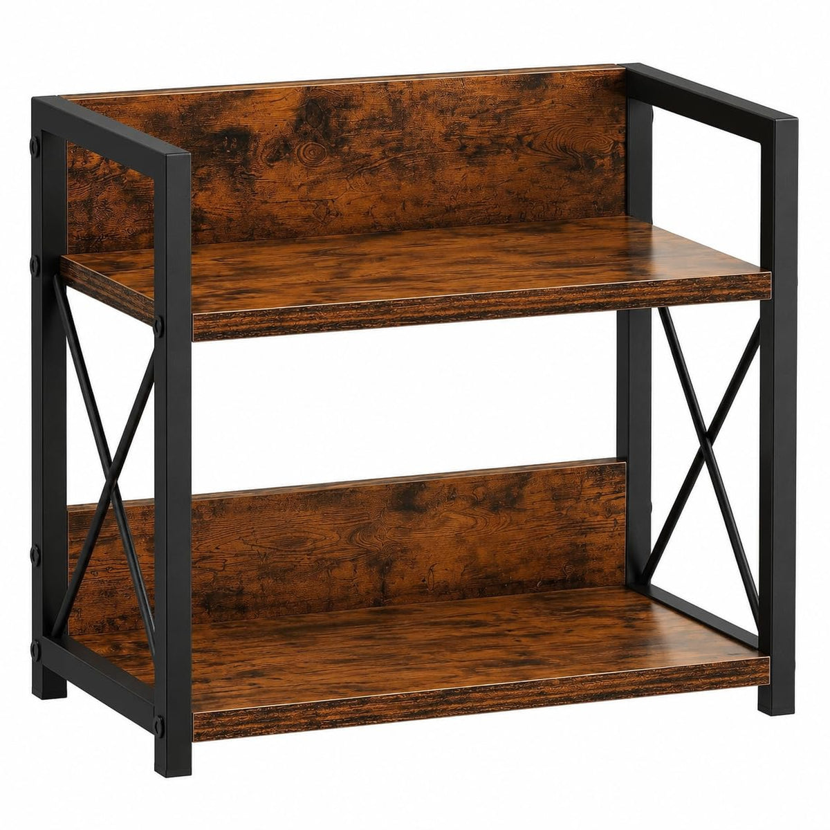 2 Tier Dark Brown Countertop Shelf Organizer for Kitchen Spice Rack NEW