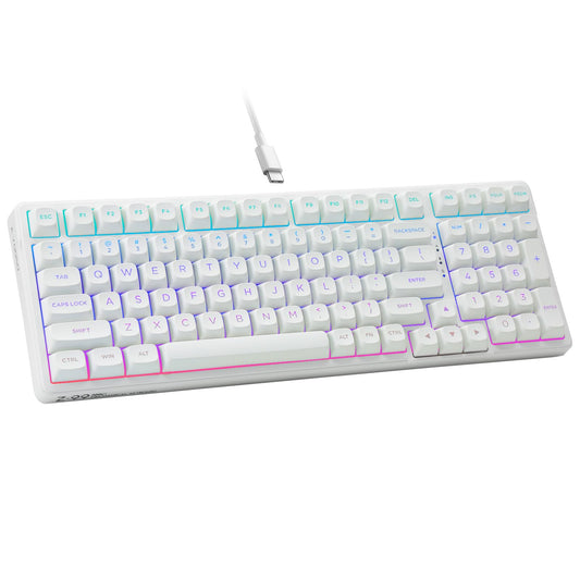 E-YOOSO White 96% Mechanical Gaming Keyboard Wired NEW