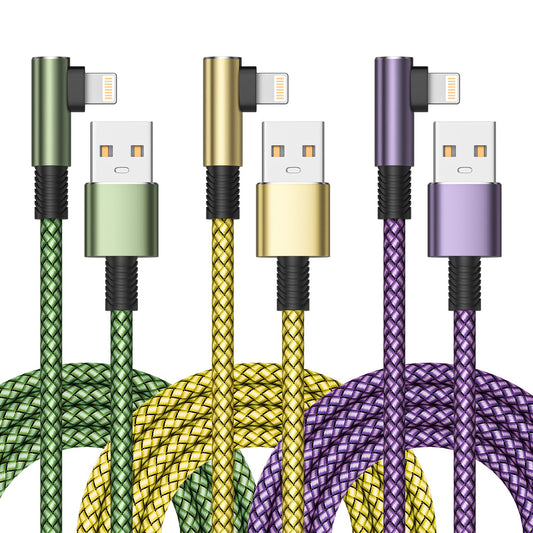 Lightning Cable 90° MFi Certified USB-A 2m Multi Color Size 2m NEW
