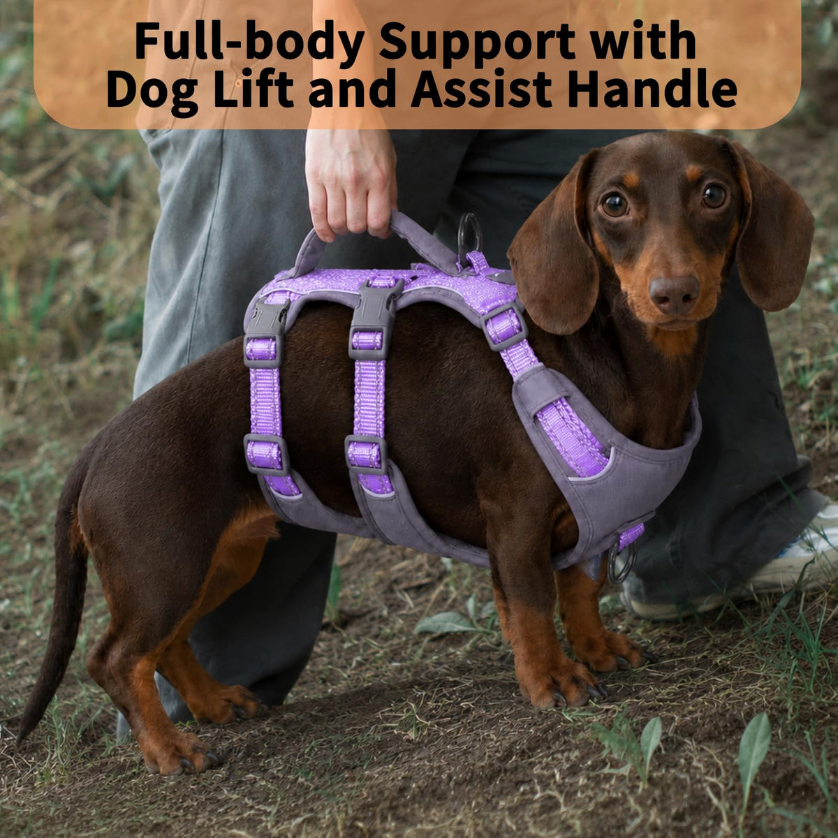 Huntboo Reflective Dog Vest Harness Escape Proof Lavender Purple Size Small NEW