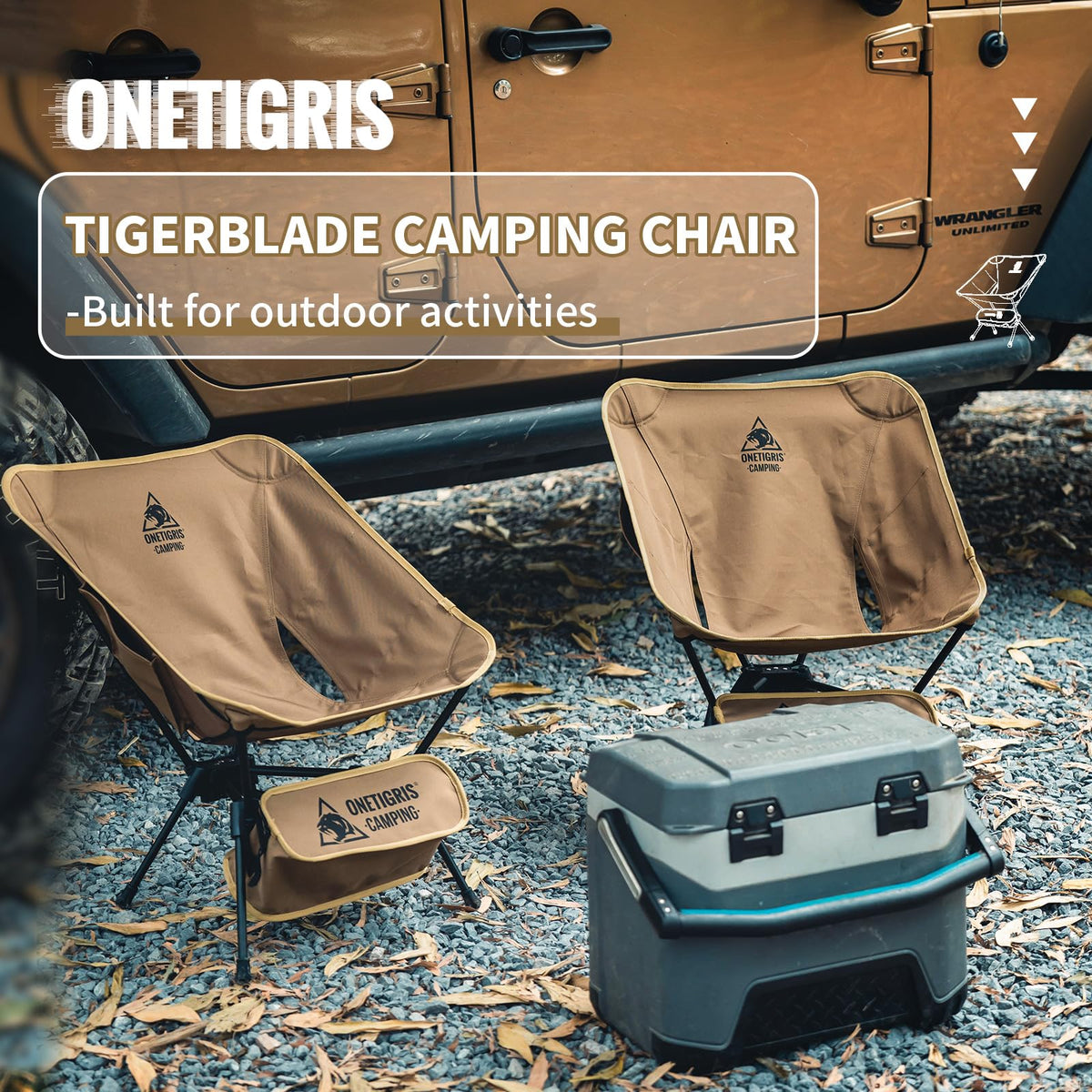 OneTigris Tigerblade Folding Outdoor Chair 20x21 Ranger Green Size NEW