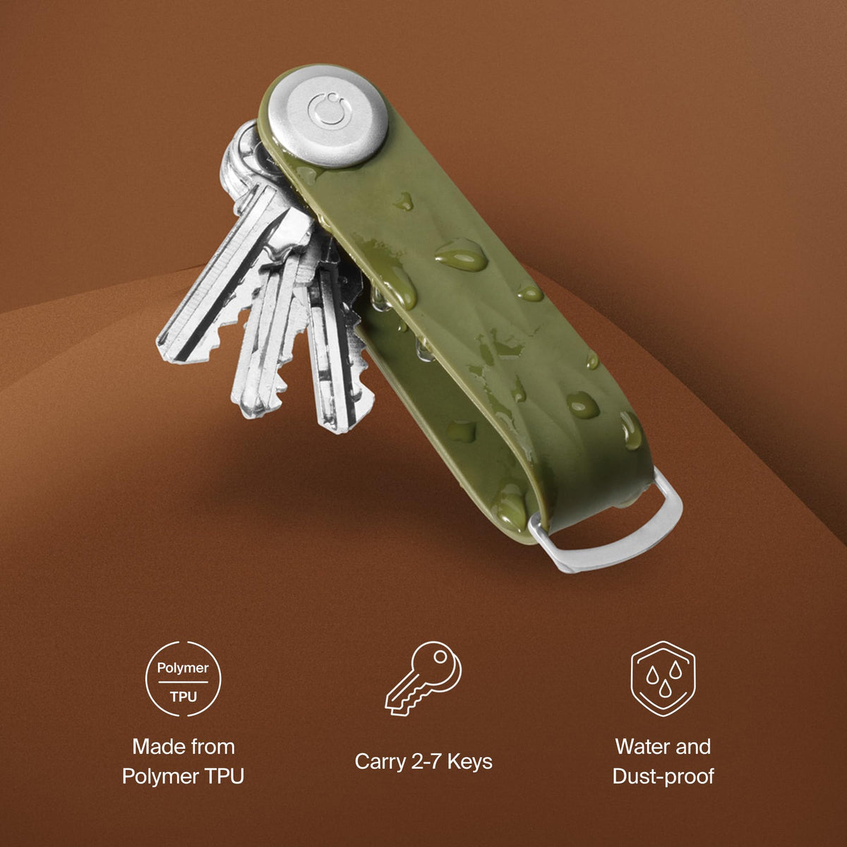Orbitkey Active Key Shells Organiser Lite Mist Green - One Size NEW