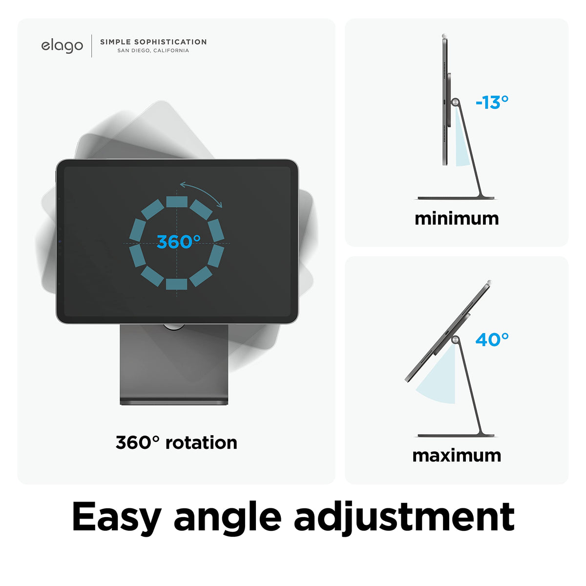 elago Premium Stands Magnetic iPad Stand - Dark Grey DEMO