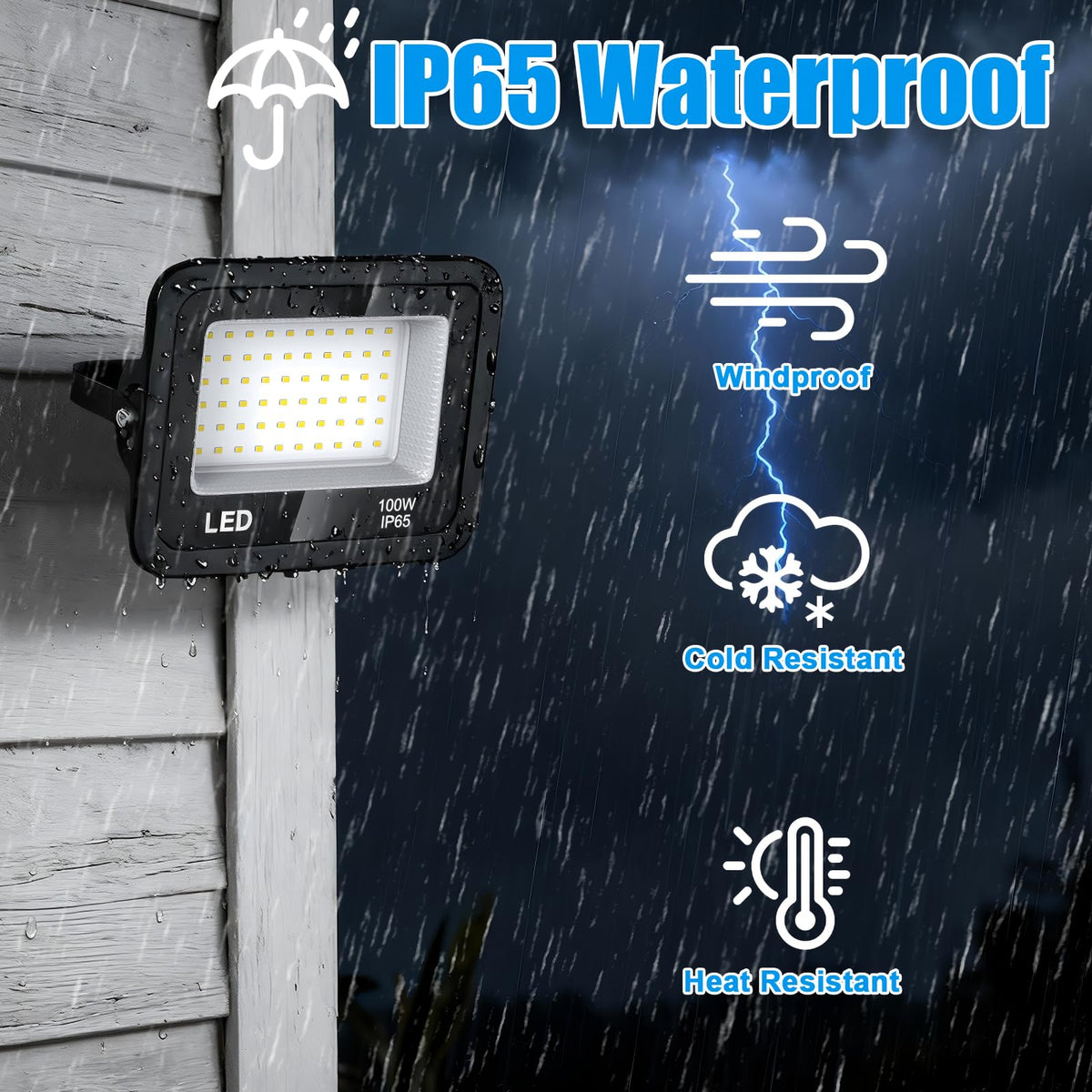 400W LED Floodlight 40000LM 6500K Daylight Patio Deck Lighting DEMO